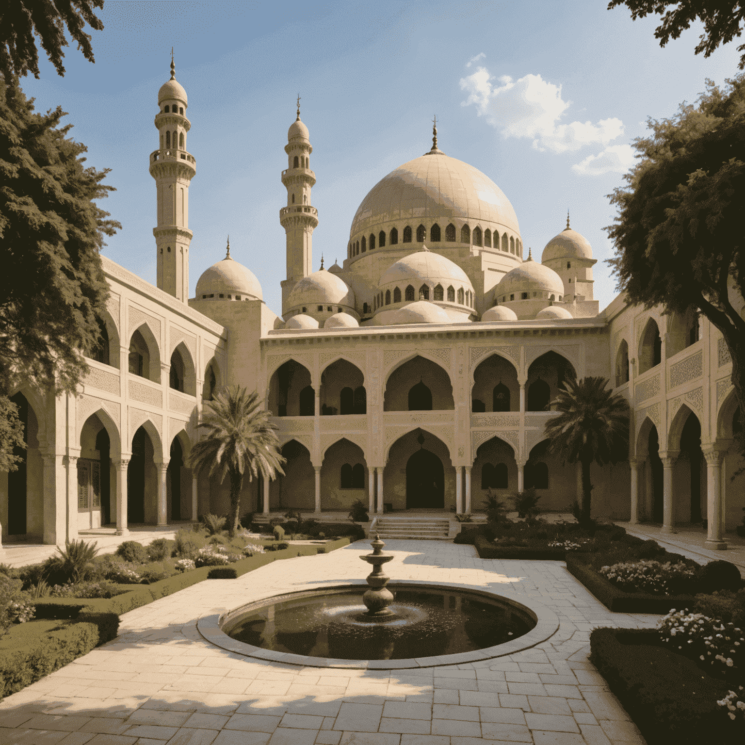 The serene and mystical Sufi Centre with intricate Islamic architecture and peaceful gardens