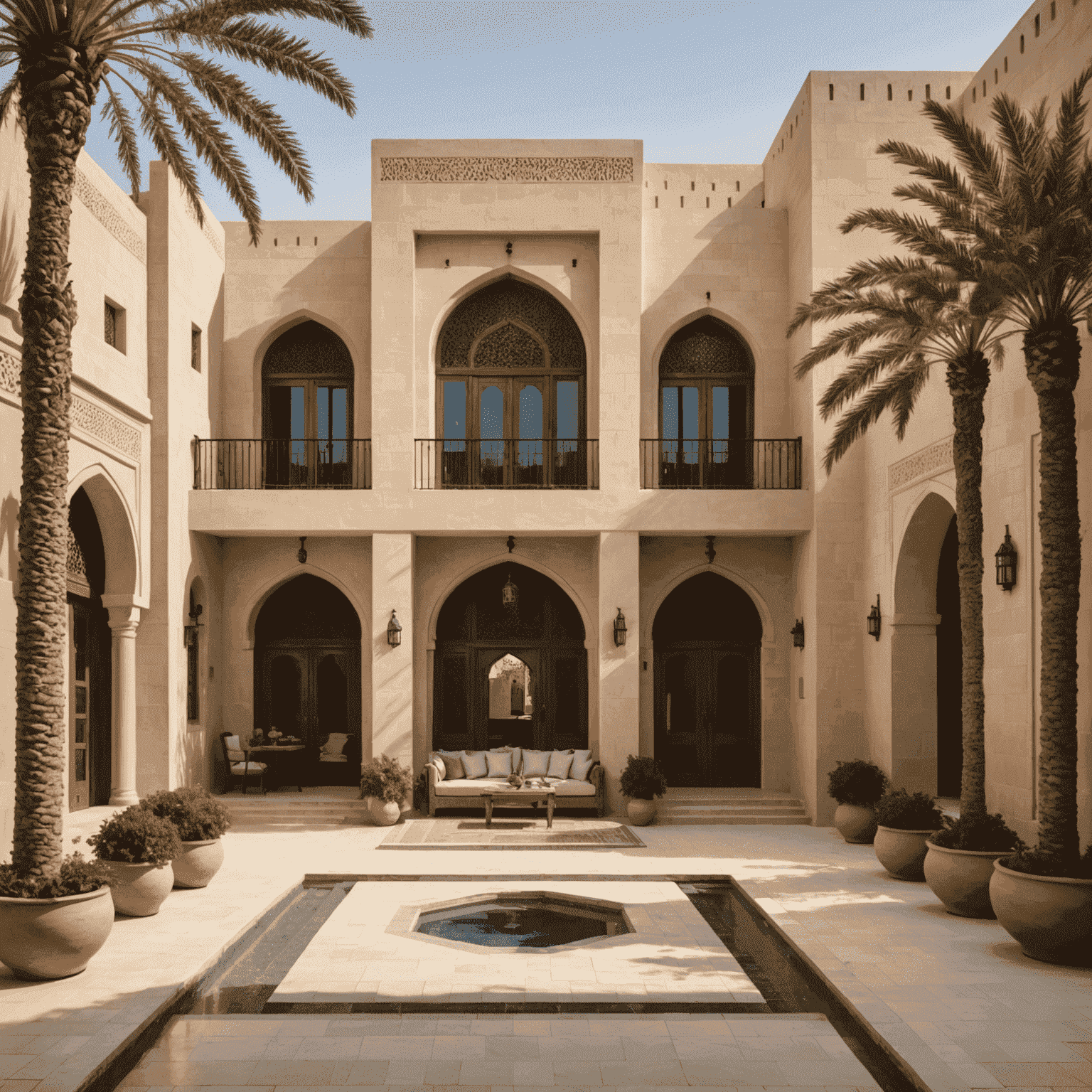 The quaint and charming Majlis Ghorfat um al-Sheif with traditional Emirati architecture